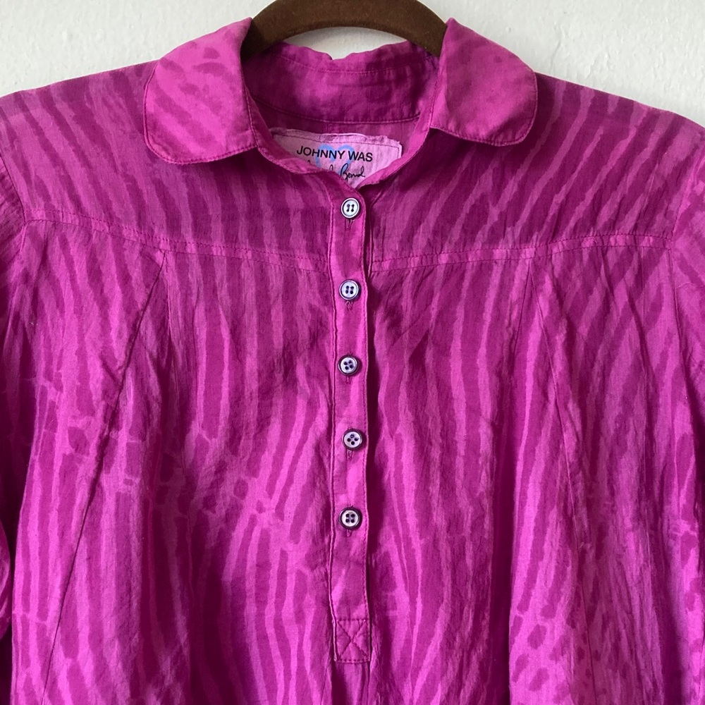 Johnny Was Amanda Bond Donna Flare Mini Dress Fuchsia Pink Size XS/S - Picture 6 of 16